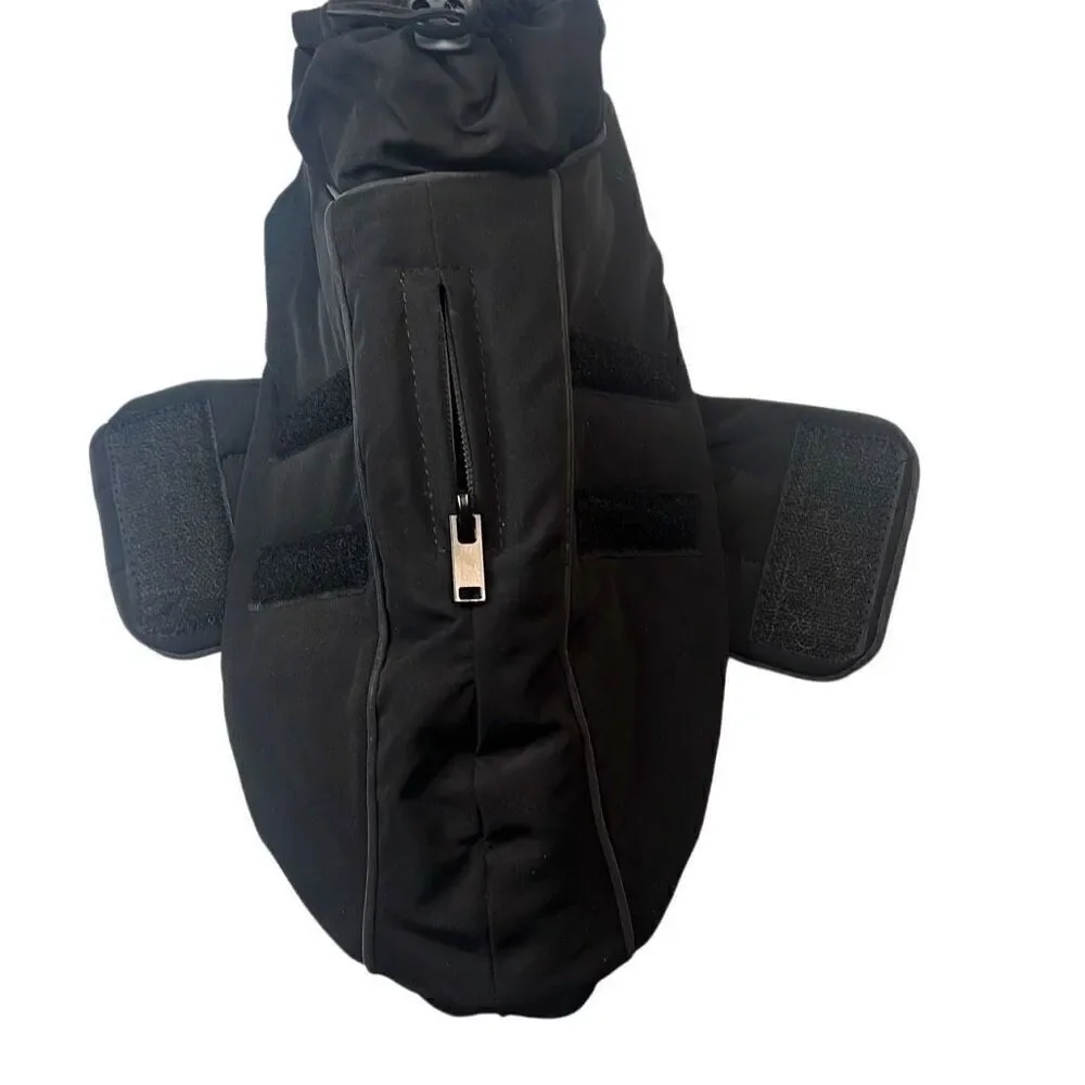 New Zara dog quilted winter black jacket coat teacup size